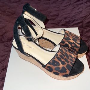 Marc Fischer Leopard Wedges